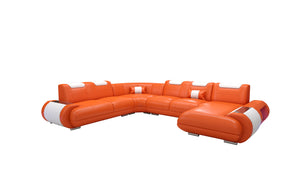 Melanee Modern Sectional with Adjustable Headrest