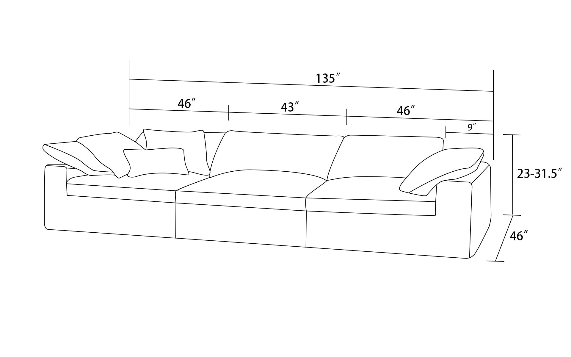 3 PIECES MËLO MODULAR CUSTOMIZABLE SECTIONAL