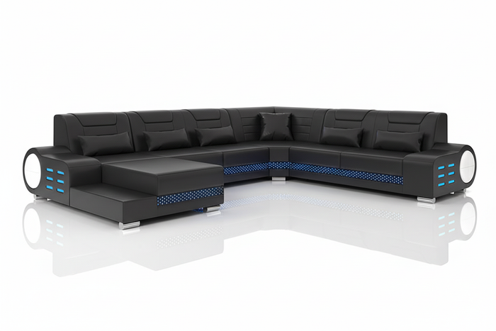 Elliot Modern Leather Sectional