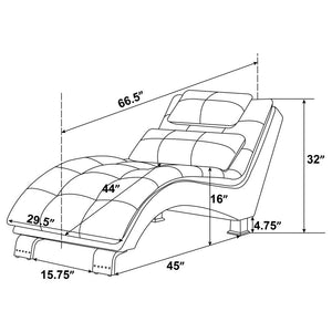 Midnight Modern Chaise Lounge Chair