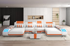 Cosmo Double Chaise U-Shape LED Sectional - Ultimate Lounge Sofa