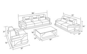 Tate Modern Leather Sofa Set