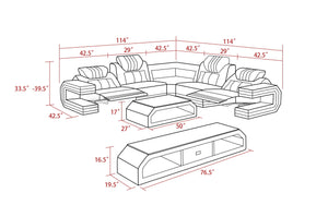 Maximus Modern L Shape Recliner Sectional