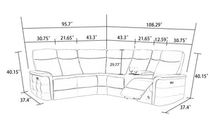 Vanguard Modern Reclining Sectional