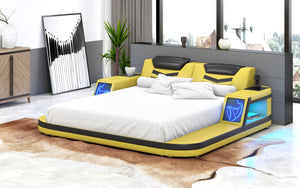 Maeve Modern Leather Bed