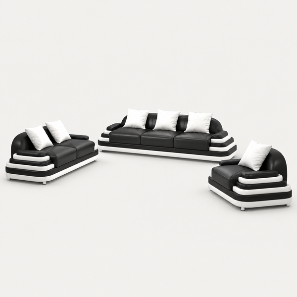 Lillian Modern Leather Sofa Set