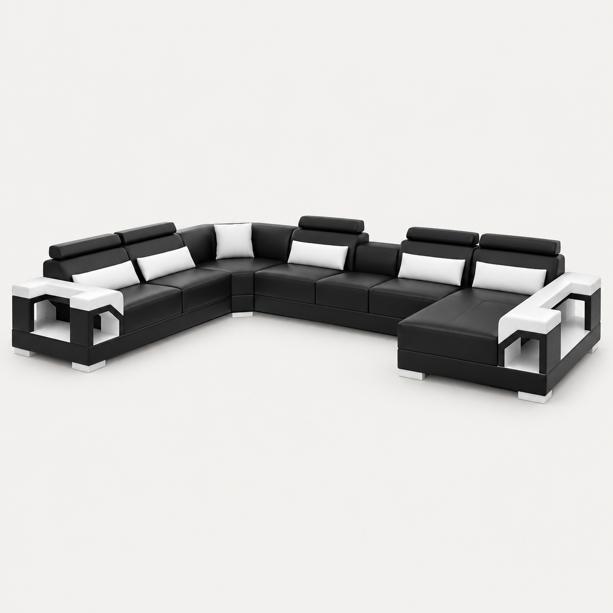 Talos Modern U-Shape Leather Sectional