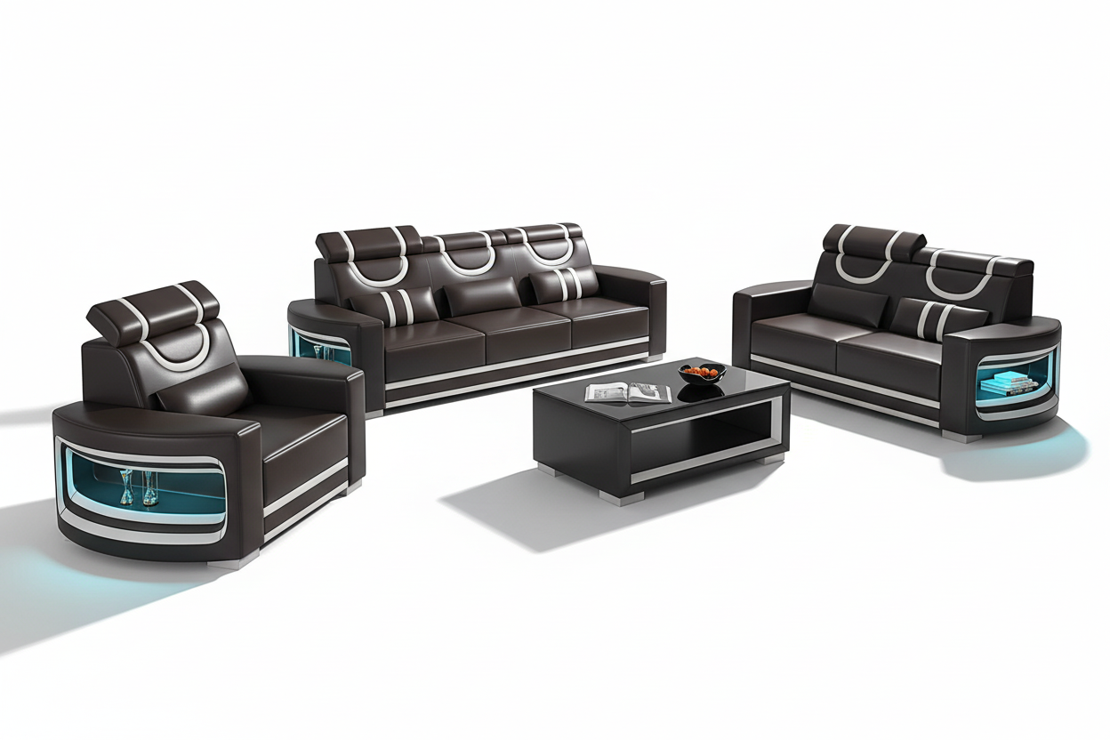Luca Modern Sofa Set - Blank Background 2
