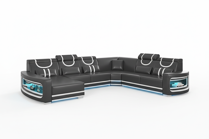 Luca Modern U Shape Sectional with LED Light