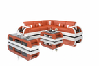 Piliu Leather Corner Sectional with Side Storage - Reflection 2
