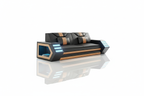 Steffi Leather Sofa Set - 2-seat loveseat with LED lights and reflection