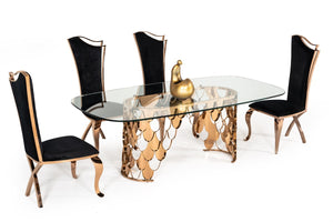 Glass Top Dining Table