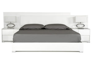 Monida Italian Modern White Nightstand
