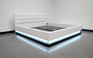 Ramirez Modern Leather Bed with LED Lights