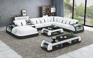 Blaylock Modern Sectional Sofa with LED Light