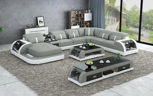 Blaylock Modern Sectional Sofa with LED Light