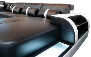 Blaylock Modern Sectional Sofa with LED Light