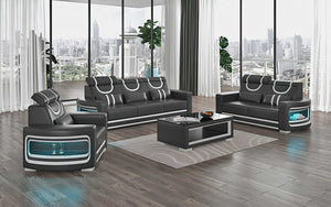 Luca Modern Sofa Set with LED Light