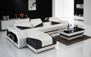 Kopp Leather Sectional With Storage