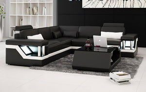 Emerson Modern Leather Sectional