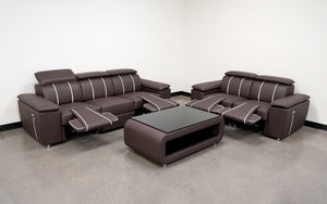 Uli Leather Sofa + Loveseat +Coffee Table