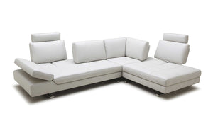 VEGAS Leather Sectional With Adjustable Headrest