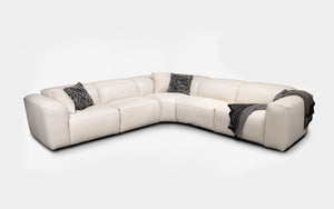 Rose Modern Leather Reclining Sectional