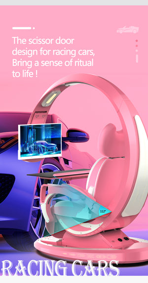 Crystal Pink Working And Gaming Station | All in one Working And Gaming Chair