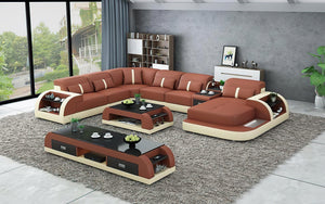 Blaylock Modern Sectional Sofa with LED Light