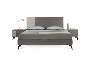Polish Modern Faux Concrete & Grey Bed