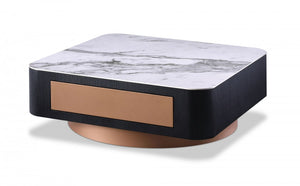 Proiley Modern Black Oak Coffee Table