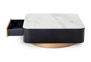 Proiley Modern Black Oak Coffee Table