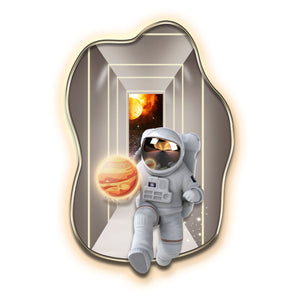 Futuristic Wall Art Astronaut Holding Mars