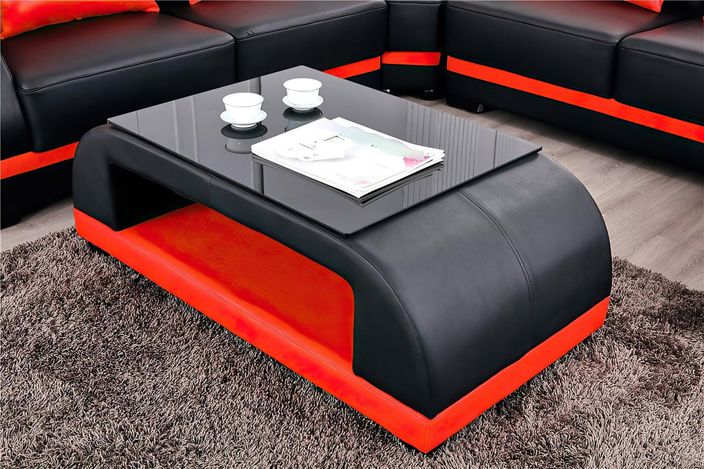 Grando Modern Sectional with Speaker & Wireless Charger & LED Lights