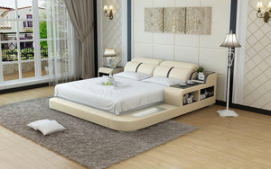 Nasir Leather Bed