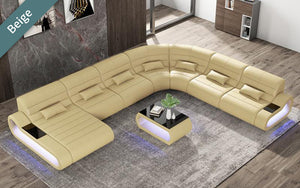 Catina XL Leather Sectional with LED Light