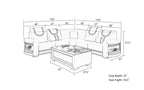 Luca Modern Corner Sectional with LED Light