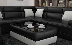 Zeal Modern U-Shape Leather Sectional
