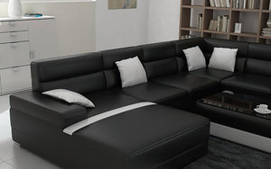 Zeal Modern U-Shape Leather Sectional