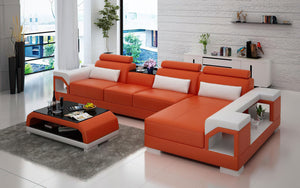 Talos Small Modern Leather Sectional