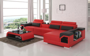 Talos Small Modern Leather Sectional