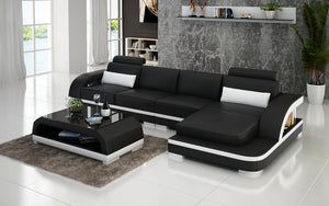 Nexso Small Modern Leather Sectional