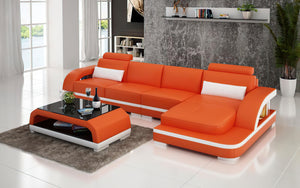 Nexso Small Modern Leather Sectional