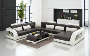 Lacus Modern U-Shape Leather Sectional