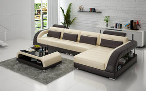 Lacus Small Modern Leather Sectional
