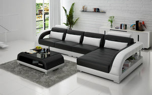 Lacus Small Modern Leather Sectional