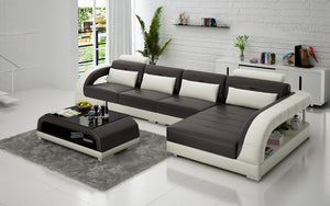 Lacus Small Modern Leather Sectional