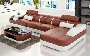 Grimdale Small Modern Leather Sectional