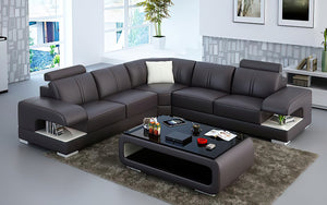 Elza Modern Leather Sectional
