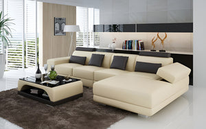 Gileanas Small Modern Leather Sectional